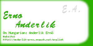 erno anderlik business card