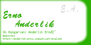 erno anderlik business card
